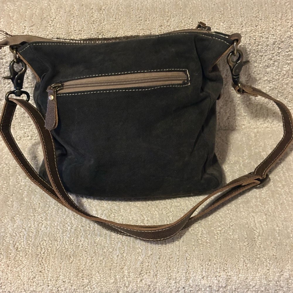 Myra Bag Brown and Cream Crossbody - Picture 2 of 8